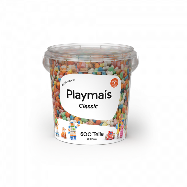 Playmais Basic Κάδος 600τεμ. Κατασκευές με σφουγγαράκια από καλαμπόκι PLM-160976.8
