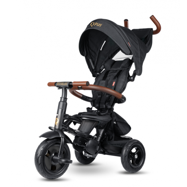 QPlay Τρίκυκλο Ποδήλατο Rito Deluxe Air Gel Wheels Black 5061047480267