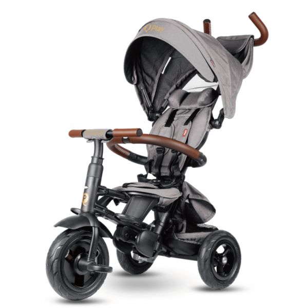 QPlay Τρίκυκλο Ποδήλατο Rito Deluxe Air Gel Wheels Grey 5061047480281