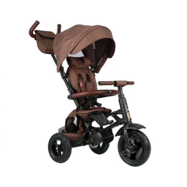 QPlay Τρίκυκλο Ποδήλατο Rito Deluxe Air Gel Wheels Brown 5061047481646