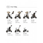 QPlay Τρίκυκλο Ποδήλατο Comfo Max 7 in1 Coffee 5061047482155