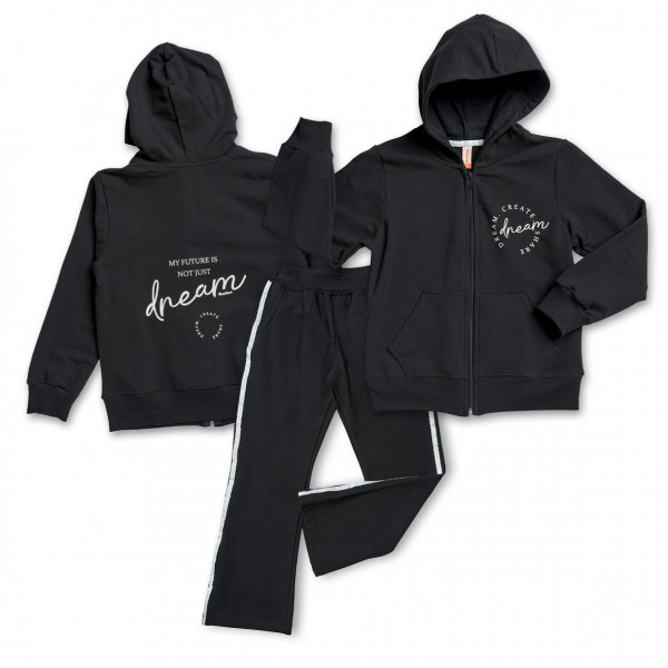 Reflex Σετ Παντελόνι Ζακέτα Μαύρη  15-74823