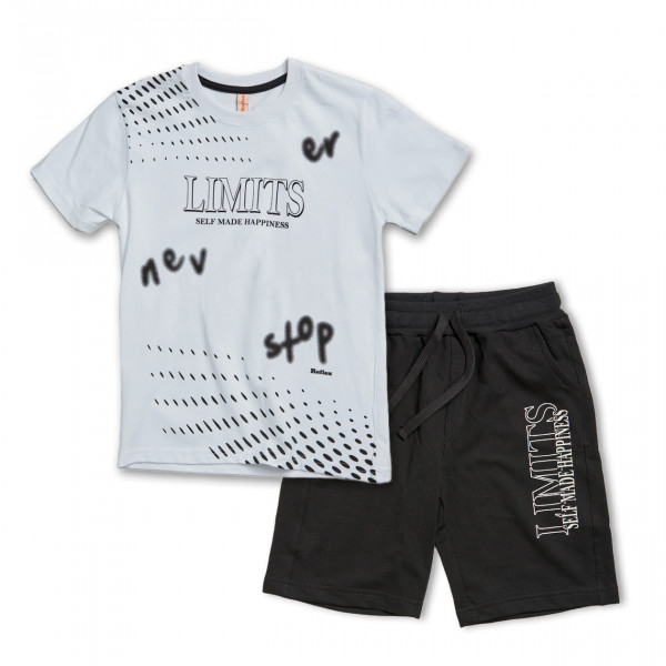 Reflex Σετ Μπλούζα Λευκή Με Σορτς Μαύρο 26-73707