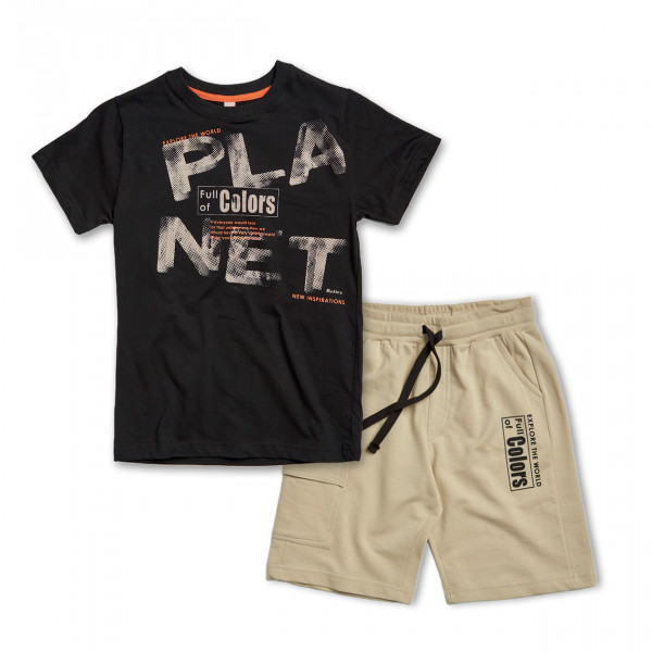 Reflex Σετ Μπλούζα Λευκή Με Σορτς Μαύρο 26-73712