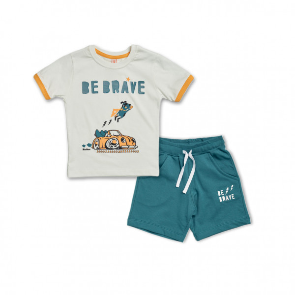 Reflex Σετ Μπλούζα Λευκο Με Σορτς Πράσινο 26-73764