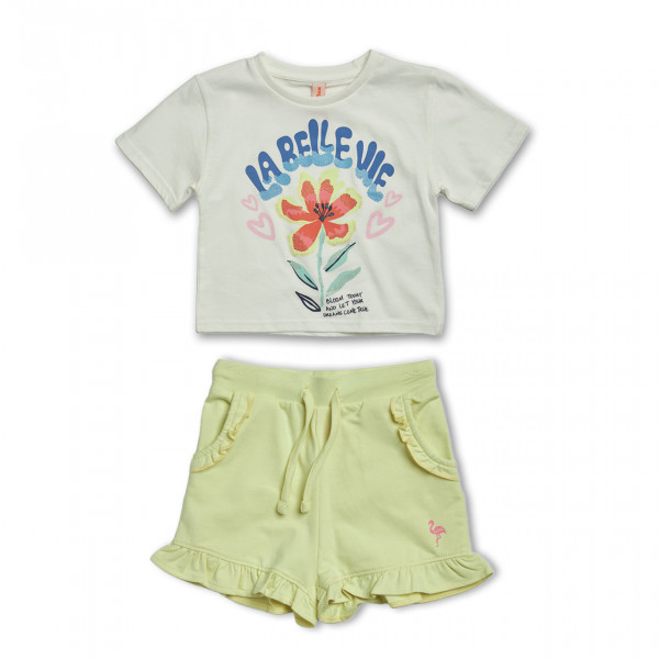 Reflex Σετ Μπλούζα Μπεζ Με Σορτς La belle vie 26-74728