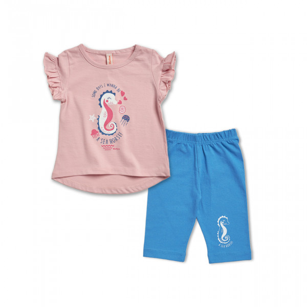 Reflex Σετ Μπλούζα Με Κολαν Ροζ Sea Horse 26-74767