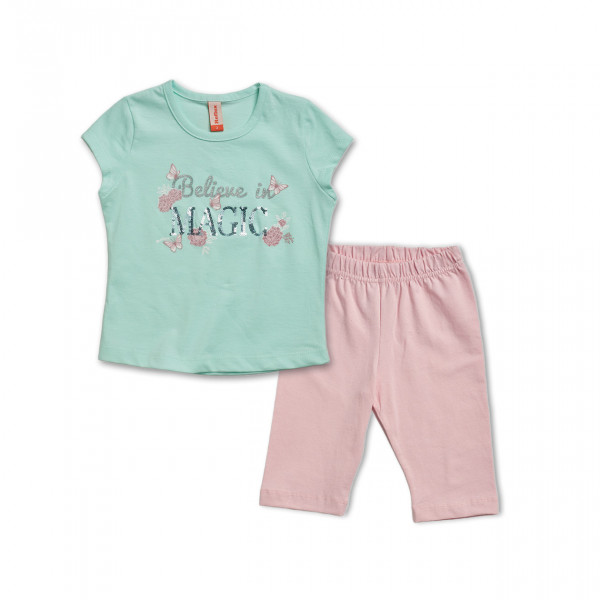 Reflex Σετ Μπλούζα Μέντα Με Κολαν Ροζ Believe 26-74769-1