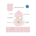 Rabbit & Friends Φωτιστικό Μουσικό Καρουσέλ Pink 70-520027