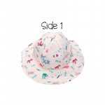 FlapJackKids Καπέλο Διπλής Όψης UPF 50+ Pink Zoo FJKPG523