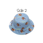 FlapJackKids Καπέλο Διπλής Όψης UPF 50+ 6-24m Lion-Monkey Blue FJKPH517S