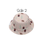 FlapJackKids Καπέλο Διπλής Όψης UPF 50+ Moose Cottage Pink FJKPH553