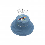 FlapJackKids Καπέλο Διπλής Όψης UPF 50+ Dino-Surf (Cotton) Blue FJKSH828
