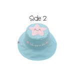 FlapJackKids Καπέλο Διπλής Όψης UPF 50+ Narwhal-Starfish (Cotton) Blue-Pink FJKSH808