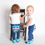 Zoocchini Grip+Easy Crawler Pants & Socks Set – Sherman the Shark Για το Μπουσούλημα ZOO12501