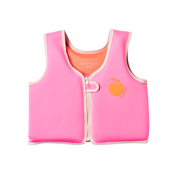 SunnyLife Γιλέκο Κολύμβησης 3-6 Ετών Poppy the Peach Neon Pink 26180096