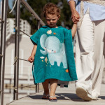 Sassi Πετσέτα Poncho με Κουκούλα 100% βαμβάκι Chewy The Elephant HT3697 Sassi Πετσέτα Poncho με Κουκούλα 100% βαμβάκι Chewy The Elephant HT3697