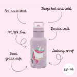 Sassi Aνοξείδωτο Mπουκάλι θερμός με καλαμάκι 350ml Sparkly The Unicorn SB1167