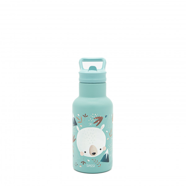 Sassi Aνοξείδωτο Mπουκάλι θερμός με καλαμάκι 350ml Munchy The Bear SB1778