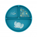 Sassi Πιάτο σιλικόνης LFGB με χωρίσματα 6m+ Chewy The Elephant SI0658