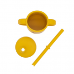 Sassi Κύπελλο σιλικόνης LFGB με καλαμάκι 6m+ Lion SI0788