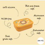 Sassi Δοχείο φαγητού σιλικόνης LFGB με χωρίσματα 6m+ Lion SI0849