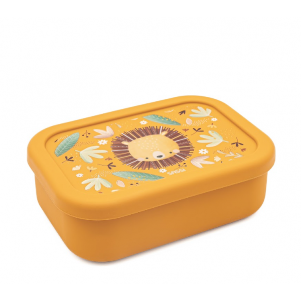 Sassi Δοχείο φαγητού σιλικόνης LFGB με χωρίσματα 6m+ Lion SI0849