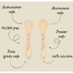 Sassi Σετ Κουτάλι & Πιρούνι Σιλικόνης LFGB 6m+ Sloth SI0887