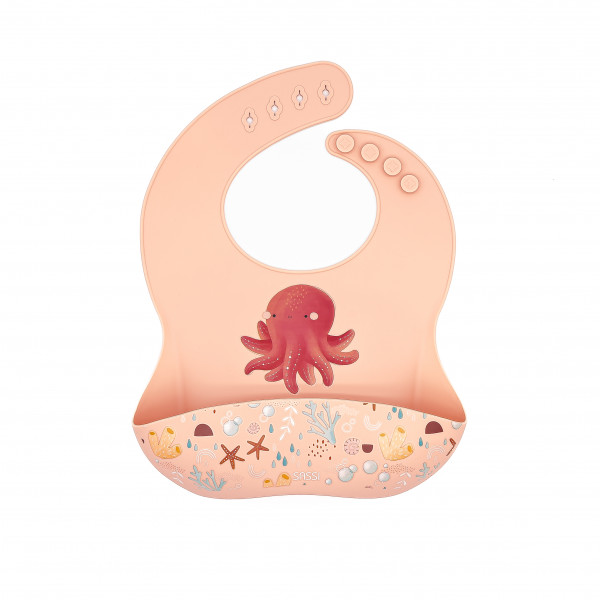 Sassi Σαλιάρα σιλικόνης LFGB 6m+ Slurpy The Octopus SI0979