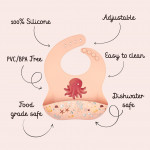 Sassi Σαλιάρα σιλικόνης LFGB 6m+ Slurpy The Octopus SI0979