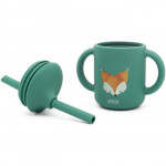 Sassi Κύπελλο Σιλικόνης LFGB Με Καλαμάκι Crunchy The Fox SI1709 Sassi Κύπελλο Σιλικόνης LFGB Με Καλαμάκι Crunchy The Fox SI1709