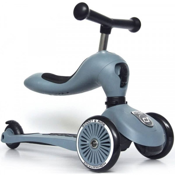 Scoot & Ride Ποδήλατο Ισορροπίας και Πατίνι 2 σε 1 Highwaykick 1 Steel  96271