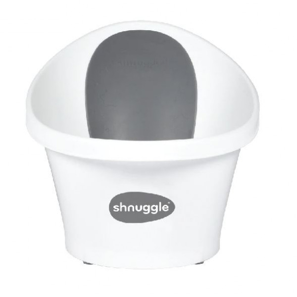 Shnuggle Το πολυβραβευμένο Μπανάκι Λευκό Σκούρο Γκρι με αστεράκια με τάπα SBP-WGS-EUR