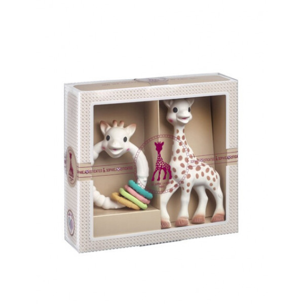 Sophie La Girafe Σόφι Καμηλοπάρδαλη και Πολύχρωμος δακτύλιος οδοντοφυΐας S000013