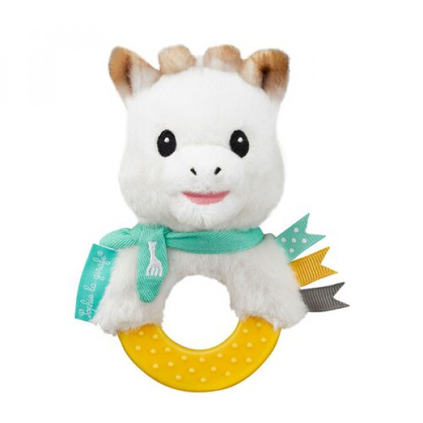 Sophie La Girafe Βελούδινη κουδουνίστρα με μασητικό Sweety Sophie Collection S010331