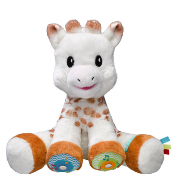Sophie La Girafe Σόφι καμηλοπάρδαλη Λούτρινο παιχνίδι που μεταφέρει την μουσική με ένα άγγιγμα! S230806