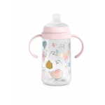 Suavinex Μπουκάλι Εκπαιδευτικό με λαβές 270ml +6μ BEAR Pink BR78520