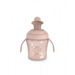 Suavinex Ποτήρι Εκπαιδευτικό με λαβές 200ml +6μ WONDERLAND Pink BR90186