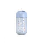 Suavinex Παγούρι με καλαμάκι Σιλικόνης 340ml +18μ WILD & FREE Blue BR90189