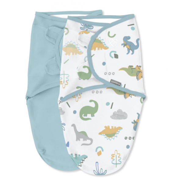 Swaddleme By Ingenuity Πάνα Φασκιώματος 2τμχ Tropical Dino 1.0 / 0-3m 012914171295