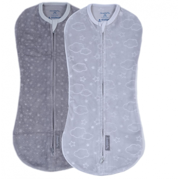 Swaddleme By Ingenuity Πάνα Φασκιώματος Pod 2τμχ Clouds & Stars 1.0 / 0-2m 012914597101