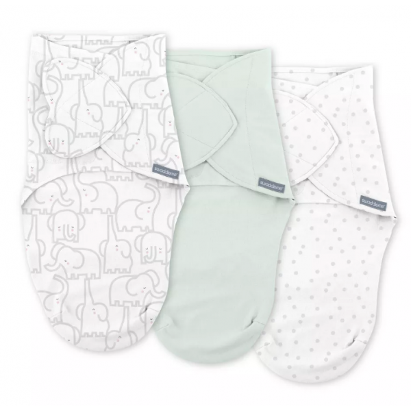Swaddleme By Ingenuity Πάνα Φασκιώματος Monogram 3τμχ Elephant Dance 1.0 / 0-3m 074451174948