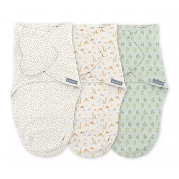 Swaddleme By Ingenuity Πάνα Φασκιώματος Monogram 3τμχ Safari  1.0 / 0-3m 074451178960