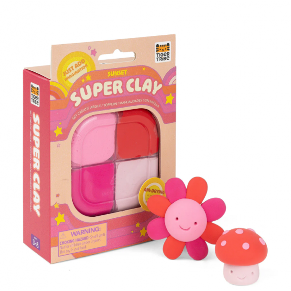 Tiger Tribe Super Clay Πλάθεις και Δημιουργείς Sunset Pink-Red 94222 (7-0164)