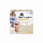 Tommee Tippee Μπιμπερό Closer to nature μικρής ροής 260ml με σχέδιο Kind 0m+ (2τμχ) 42255005