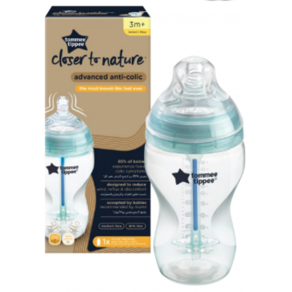 Tommee Tippee Πλαστικό Μπιμπερό Closer To Nature Advanced Anti-colic 340ml Μέτριας Ροής 42257786