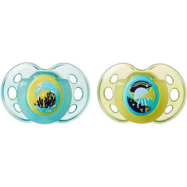 Tommee Tippee Πιπίλα σιλικόνης Night Time 18-36 μηνών 43341302