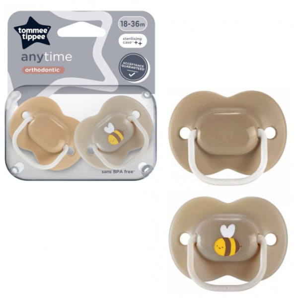 Tommee Tippee Πιπίλες σιλικόνης Anytime Bee 18-36m 43348699bee