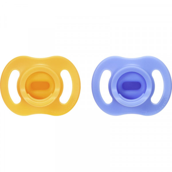 Tommee Tippee Πιπίλες Σιλικόνης Ultra Light StayPut 6-18m Blue-Yellow 433595.yellowblue