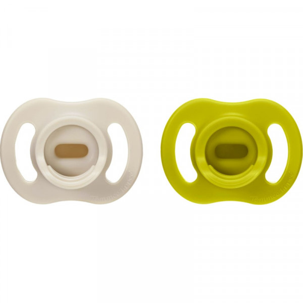 Tommee Tippee Πιπίλες Σιλικόνης Ultra Light StayPut 6-18m Green-Beige 433595.green